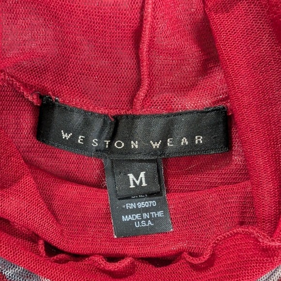 Weston Wear Mesh Floral Mock Neck Long Sleeve Top Size M - Picture 3 of 8